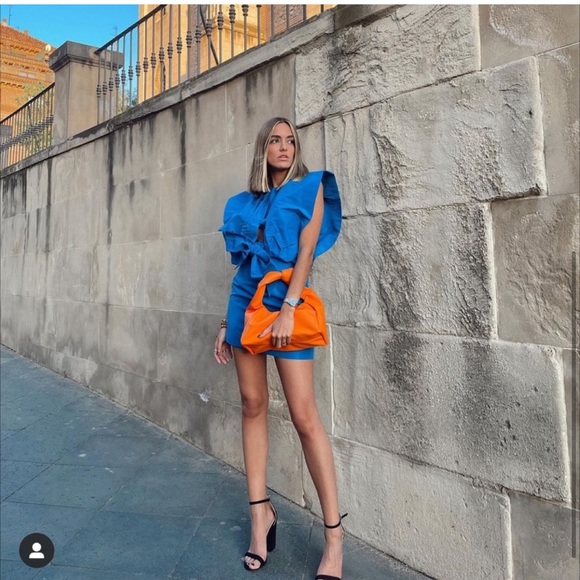 ZARA NEW WOMAN VOLUMINOUS TOP DRESS LIMITED EDITION BLUISH REF: 3377/660 - Picture 9 of 11